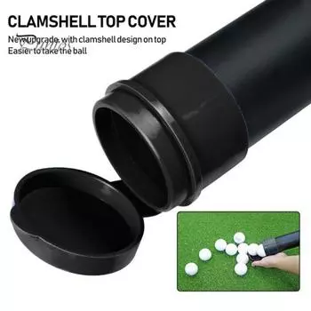 Инструмент для извлечения мячей для гольфа Съемная трубка Инструмент для извлечения мячей для гольфа Алюминиевый сплав Трубка для извлечения мячей Сборщик захватов для мячей Вмещает 21 мяч чёрный