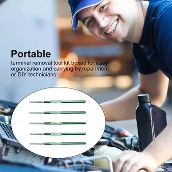 Инструмент для извлечения штифтов разъема, съемник для извлечения штифтов, 5 шт. Инструмент для извлечения штифтов, электрический разъем, обжимной разъем, экстрактор штифтов для жгута проводов United States
