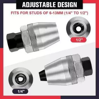 Инструмент для извлечения сломанных болтов. Инструмент для извлечения шпилек для фиксации и извлечения закругленных шпилек размером от 1/4 до 1/2 дюйма. Поврежденные болты для отходов. серебряный