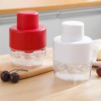 Инструмент для извлечения вишни, 7-луночная вишневая косточка для нескольких вишен, быстрое и легкое средство для удаления фруктовых косточек, кухонный гаджет красный