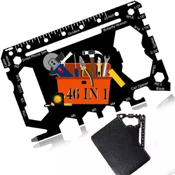 Инструмент для карт EDC 46 в 1: Лучший многофункциональный инструмент для приключений на природе и чрезвычайных ситуаций — открывашка для бутылок в комплекте! 46 In 1