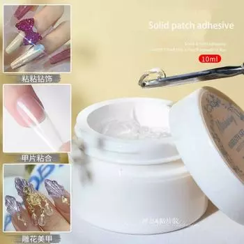 Инструмент для клейкой накладки на ногтевую пластину, гель для ногтей, быстрая УФ-клейка для накладных ногтей, твердый клейкий гель, прозрачный клей для дизайна ногтей «сделай сам»