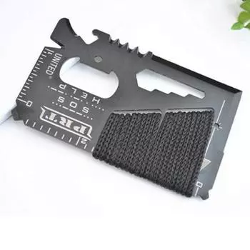 Инструмент для кредитных карт с гаечным ключом из искусственной кожи. Сверхмощное компактное подвесное снаряжение для выживания на открытом воздухе и кемпинга. B