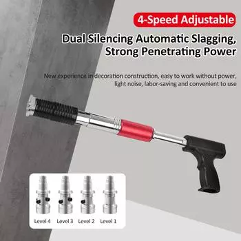 Инструмент для крепления гвоздей к цементной стене, 4 шестерни, регулируемый настенный крепеж, инструмент для крепления гвоздей, бетонный гвоздь красный черный