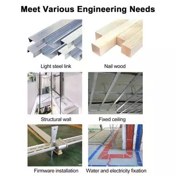 Инструмент для крепления гвоздей к цементной стене, 5-скоростной регулируемый ручной стальной гвоздезабивной пистолет для бетона жёлтый