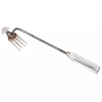 Инструмент для ленивой прополки, инструмент для прополки, двойного назначения, ручная мотыга для удаления сорняков, 4 зубца, кованая ручная машина из марганцевой стали S