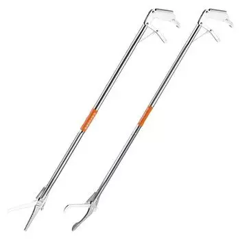 Инструмент для ловли змей Складные щипцы для ловли змей Из нержавеющей стали Широкие захваты для рептилий Инструмент Толстые инструменты для ловли змей