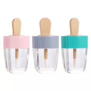 Инструмент для макияжа Тюбик с глазурью для губ Прозрачные многоразовые флаконы Тюбик с мороженым Тюбик с блеском для губ Тюбик с бальзамом для губ зелёный