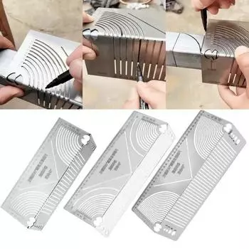 Инструмент для маркировки дуги угла, многоцелевой, регулируемый на 90 градусов, линейный, дуговой, двухцелевой, скрайбер, инструмент для маркировки металла для металлообработки S