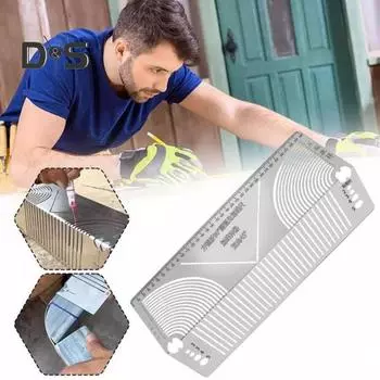 Инструмент для маркировки дуги угла, многоцелевой, регулируемый на 90 градусов, линейный, дуговой, двухцелевой, скрайбер, инструмент для маркировки металла для металлообработки S