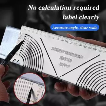 Инструмент для маркировки дуги угла Yousheng, многоцелевой, регулируемый на 90 градусов линейный дуговой скрайбер двойного назначения, инструмент для маркировки металла для металлообработки S