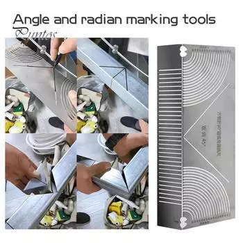 Инструмент для маркировки угловой дуги, нержавеющий, устойчивый к коррозии, многоразовый, регулируемый, линейный, дуговой, двухцелевой, многоцелевой, инструмент для маркировки металла A