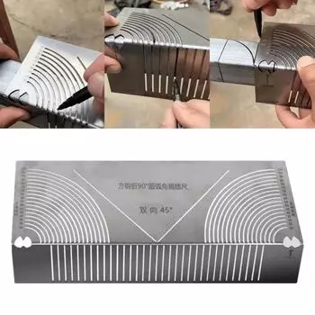 Инструмент для маркировки угловой дуги, нержавеющий, устойчивый к коррозии, многоразовый, регулируемый, линейный, двойного назначения A