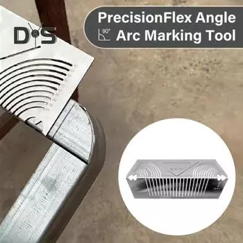 Инструмент для маркировки угловой дуги, нержавеющий, устойчивый к коррозии, многоразовый, регулируемый, линейный, дуговой, двухцелевой, многоцелевой, инструмент для маркировки металла A