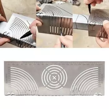 Инструмент для маркировки угловой дуги, регулируемый линейный дуговой разметчик двойного назначения, многоцелевой инструмент для маркировки металла для металлообработки, машиностроения, строительства S