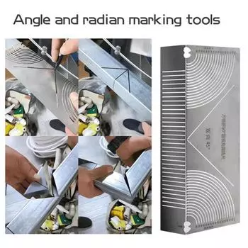 Инструмент для маркировки угловой дуги Yousheng, нержавеющий, устойчивый к коррозии, многоразовый, регулируемый, линейный, дуговой, двухцелевой, многоцелевой, инструмент для маркировки металла A