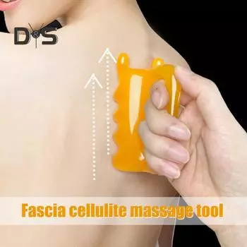 Инструмент для массажа фасций от целлюлита, миофасциальный релиз, двойной массажер для мышечных узлов, триггерных точек, снятия напряжения в теле, циркуляции лимфы жёлтый