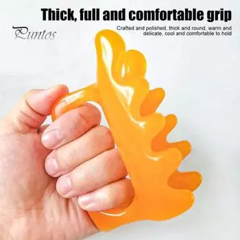 Инструмент для массажа фасций от целлюлита, миофасциальный релиз, двойной массажер для мышечных узлов, триггерных точек, снятия напряжения в теле, циркуляции лимфы жёлтый