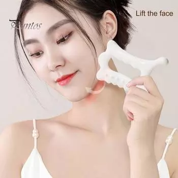 Инструмент для массажа лица Гуаша для мужчин, женщин, лица, рук, ног, шеи, плеч, всего тела, скраб для массажа лица и мышц с помощью доски Гуаша белый