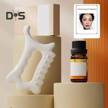 Инструмент для массажа лица Гуаша для мужчин, женщин, лица, рук, ног, шеи, плеч, всего тела, скраб для массажа лица и мышц с помощью доски Гуаша белый