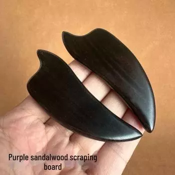 Инструмент для массажа лица и тела из черного дерева - полукруглая скребковая доска для глаз, шеи, плеч и спины