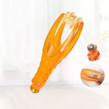 Инструмент для массажа пальцев Массажер для суставов пальцев Ручной акупунктурный массажер Массажные ролики для пальцев оранжевый