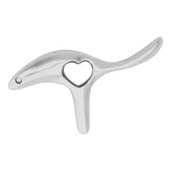 Инструмент для массажа триггерных точек из нержавеющей стали, глубокий массаж тканей, универсальный рефлексологический инструмент для руки серебряный