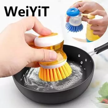 Инструмент для мытья посуды Bursh, кастрюля, миска для посуды, щетка для ладони, дозатор жидкого мыла, волшебная щетка