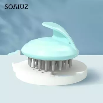 Инструмент для мытья волос Щетка для волос Массажная расческа для мытья головы Мягкая щетка для захвата волос Силиконовая щетка для волос Очистка кожи головы розовый