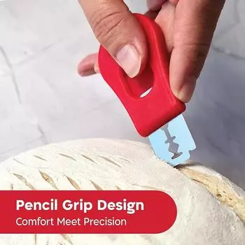 Инструмент для надреза теста на закваске, выдвижной резак для хлеба, режущий инструмент для бритвы, инструменты для выпечки хлеба с 5 бритвенными лезвиями синий