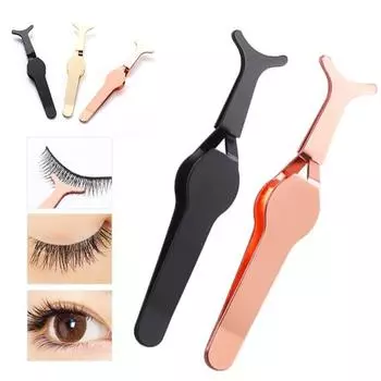 Инструмент для накладных ресниц, портативный, гладкий, профессиональный, аппликатор для завивки ресниц, женский макияж чёрный