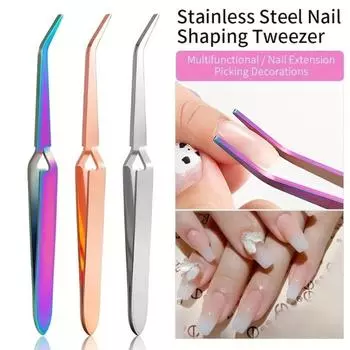 Инструмент для наращивания ногтей, пинцет для дизайна ногтей, профессиональные маникюрные инструменты, пинцет для формирования ногтей, маникюрный салон