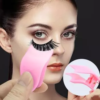 Инструмент для наращивания ресниц, широкая ручка для макияжа, плотно зажатый рот, наращивание ресниц, вспомогательный зажим для женщин, поставка розовый