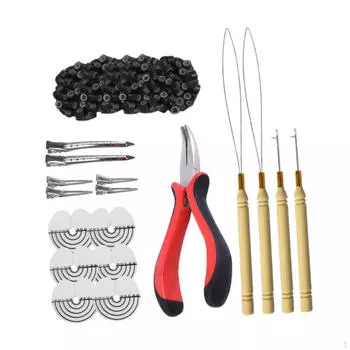 Инструмент для наращивания волос Парикмахерские принадлежности 500 силиконовых бусин Кольца Гаджет для укладки Color 2