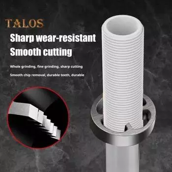 Инструмент для нарезания резьбы из ПВХ, электрическая дрель, устройство для нарезания резьбы на водопроводных трубах с 3 плашками 1/2 , 3/4 и 1 , комплект для нарезания резьбы на трубах из ПВХ для электрической дрели 1 Set