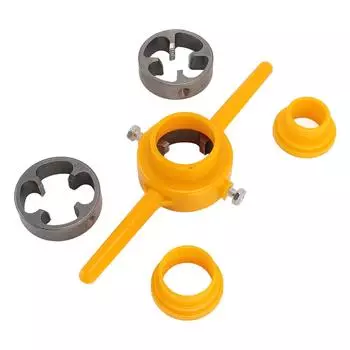 Инструмент для нарезания резьбы из ПВХ, сантехнический инструмент с 3 плашками 1/2 дюйма, 3/4 дюйма и 1 дюйм NPT плашка S