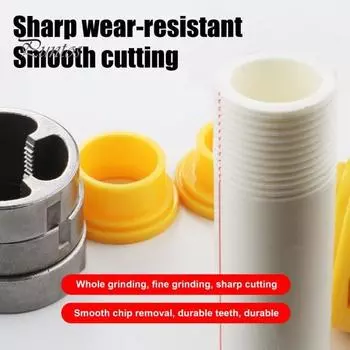 Инструмент для нарезания резьбы из ПВХ, электрическая дрель, устройство для нарезания резьбы на водопроводных трубах с 3 плашками 1/2 , 3/4 и 1 , комплект для нарезания резьбы на трубах из ПВХ для электрической дрели 1 Set