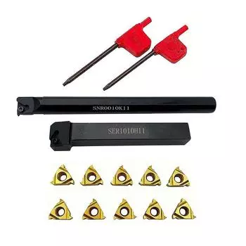 Инструмент для нарезания резьбы на токарном станке Внешний внутренний держатель со вставками Набор ключей 11ER AG60