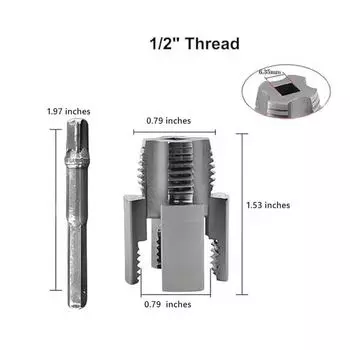 Инструмент для нарезания резьбы на водопроводных трубах PPR 1/2 и 3/4 с метчиком для внутренней/наружной резьбы