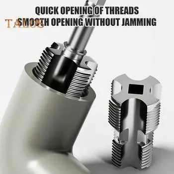 Инструмент для нарезания резьбы Нержавеющий Простая установка Чистая Точная резьба Ручная нарезка резьбы Сантехнические принадлежности для кранов B