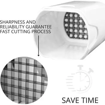 Инструмент для нарезки картофеля фри, белый – Инструмент для нарезки овощей и фруктов, измельчитель овощей, белый нож для нарезки картофеля фри, натуральная нарезка, быстрая нарезка