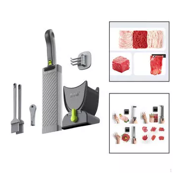 Инструмент для нарезки мяса, кухонные принадлежности с крючком, нож для свежей нарезки для кухни, барбекю, зеленый и черный green and black