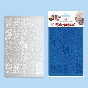 Инструмент для нейл-арта Печать Стальная пластина Кружевной перевод Бабочка Цветок Французская клетка Леопардовый принт Фейерверк Год Змеи Шаблон шаблона