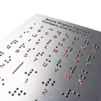 Инструмент для обучения алфавиту и цифрам Брайля - прочный металлический тактильный ударный для чтения, устанавливаемый на пол, экологичный, легкий