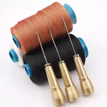 Инструмент для обуви с крючком, шилом иглой, набором аксессуаров для вязания крючком, ручной работы One Size чёрный