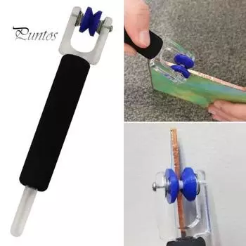 Инструмент для обжима алюминиевой фольги Удобная ручка Компактный портативный Простой в использовании Износостойкий ручной инструмент Инструмент для обжима фольги Полировщик чёрный