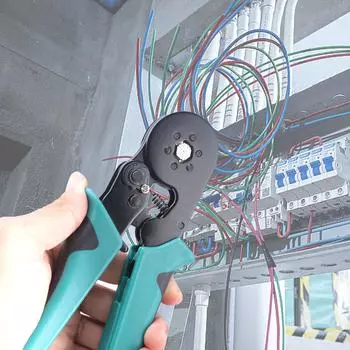 Инструмент для обжима кабельных наконечников HSC8, саморегулирующиеся клещи для обжима, клещи для обжима с храповым механизмом, инструмент 0,25-10 мм2/0,25-6 мм2 64A