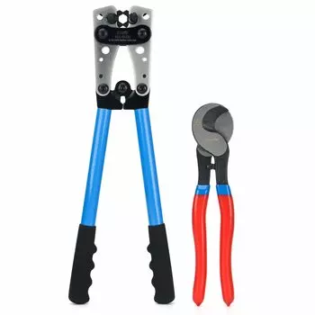 Инструмент для обжима клемм IWISS Compression Terminal C Type с ручным резаком для кабеля, совместимый с 5,5-60 кв. HX-50BI
