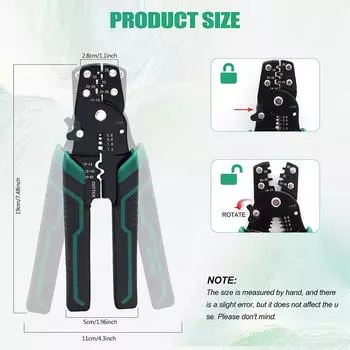 Инструмент для обжима проводов с резаком для зачистки проводов Многофункциональные клещи для обжима Клещи для клемм для изолированных электрических разъемов