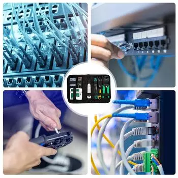 Инструмент для обжима RJ45 Проходной обжимной инструмент для Cat6/5e/5 Зачистка Резка Многофункциональный обжимной инструмент 8P8C